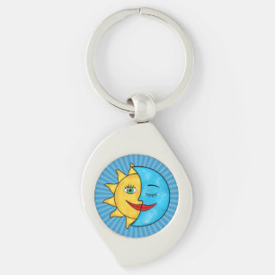 Sun Moon solar rays Celestial theme Keychain