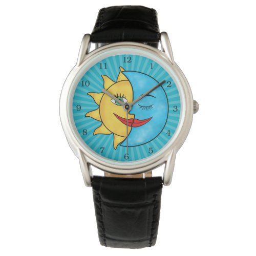 Sun Moon solar rays Celestial theme Watch