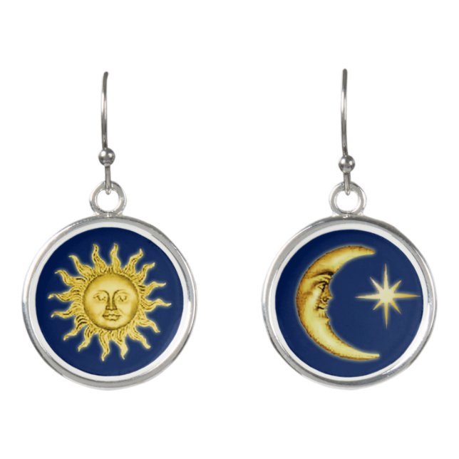 Sun, Moon & Star Earrings (Front)