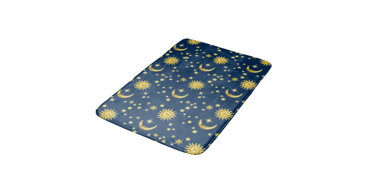 Sun Moon Stars Bathroom Mat Zazzle Sun Moon Stars Bathroom Mat Zazzle