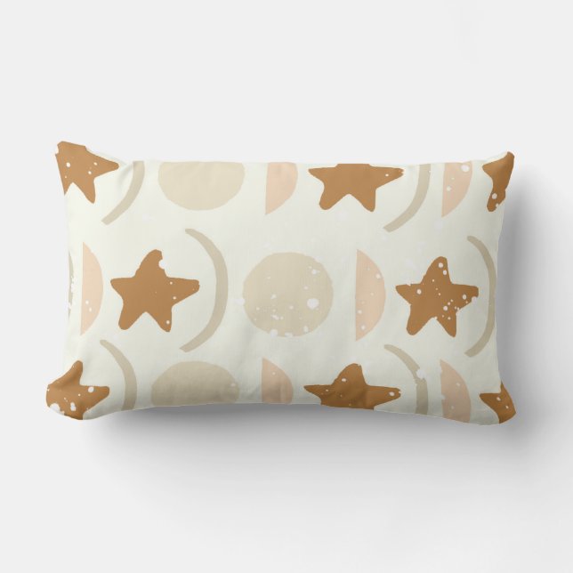 sun moon stars boho nursery pillow baby shower (Front)