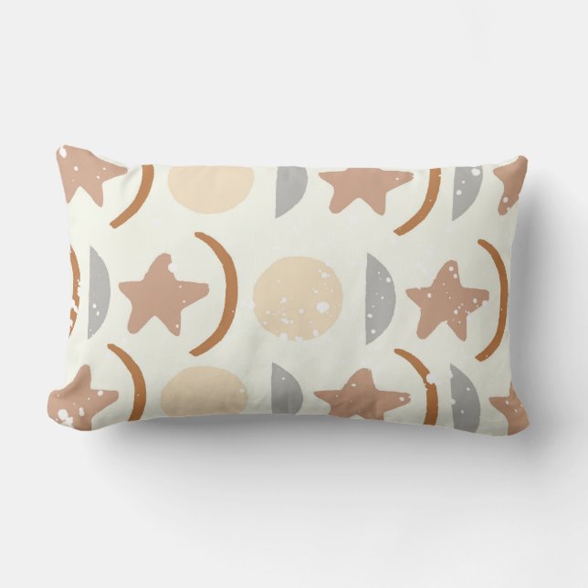 Sun moon stars boho nursery pillow baby shower (Front)