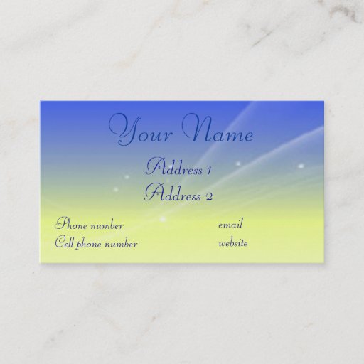 Customizable Sun/Moon/Stars Business Card