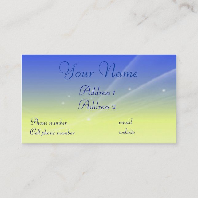 Sun/Moon/Stars Business Card (Front)