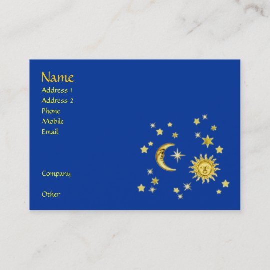 Sun Moon & Stars Business Card