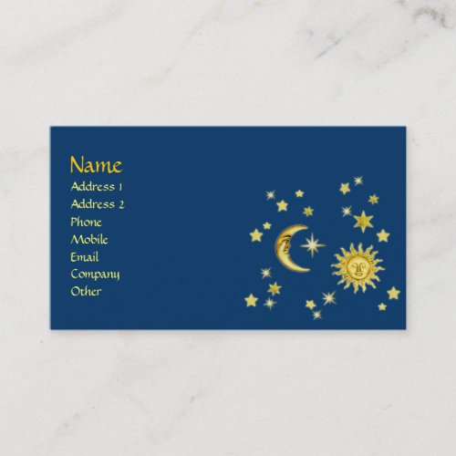 Sun Moon  Stars Business Card