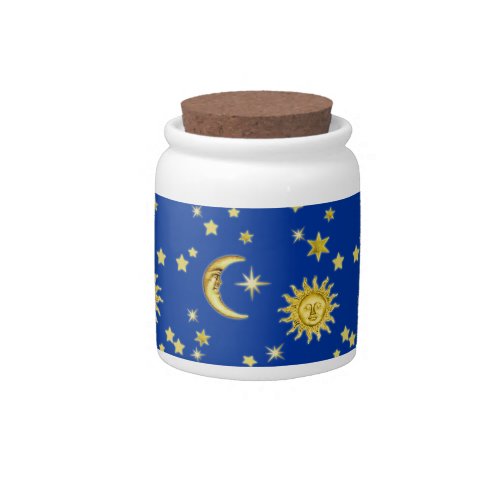 Sun Moon  Stars Candy Jar