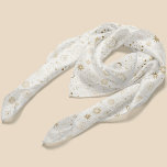 Sun Moon Stars Celestial Mystic Pattern Scarf<br><div class="desc">Sun,  moon,  and stars mystic esoteric pattern in a calming off white and gold color palette.</div>