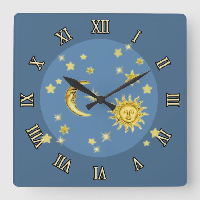 Sun, Moon & Stars Clock (Front)