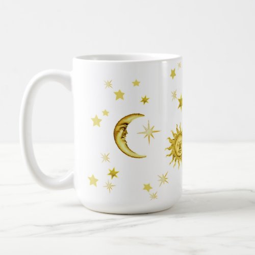 Sun Moon  Stars Coffee Mug