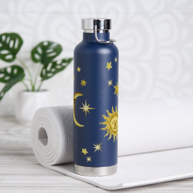 Sun, Moon & Stars 🌞🌜⭐ insulated Water Bottle (Yoga)