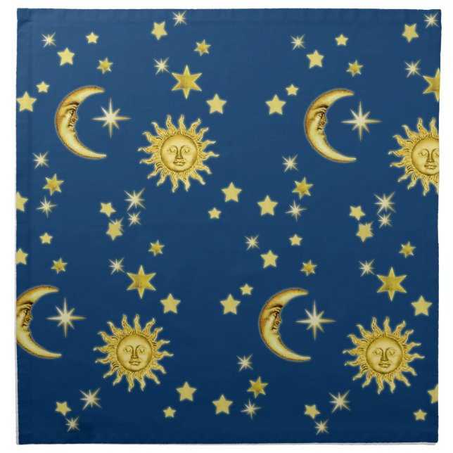 Sun, Moon & Stars Napkin (Front)