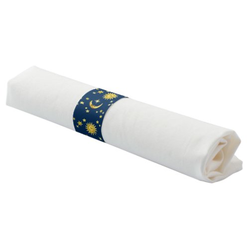 Sun Moon  Stars Napkin Bands