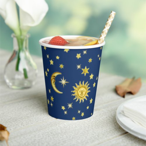 Sun Moon  Stars Paper Cups