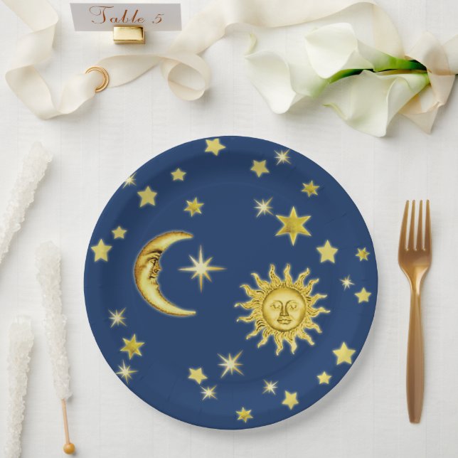 Sun, Moon & Stars   Paper Plates (Wedding)