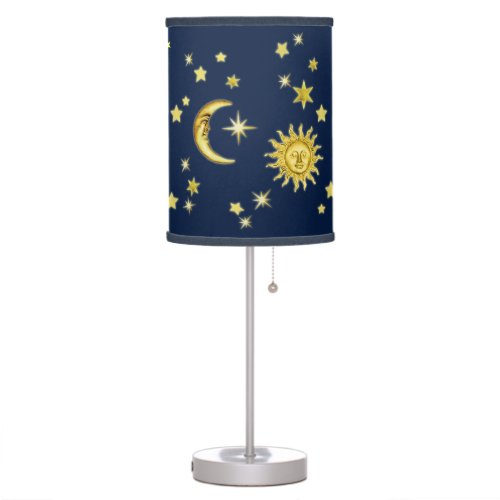 Sun Moon  Stars Table Lamp