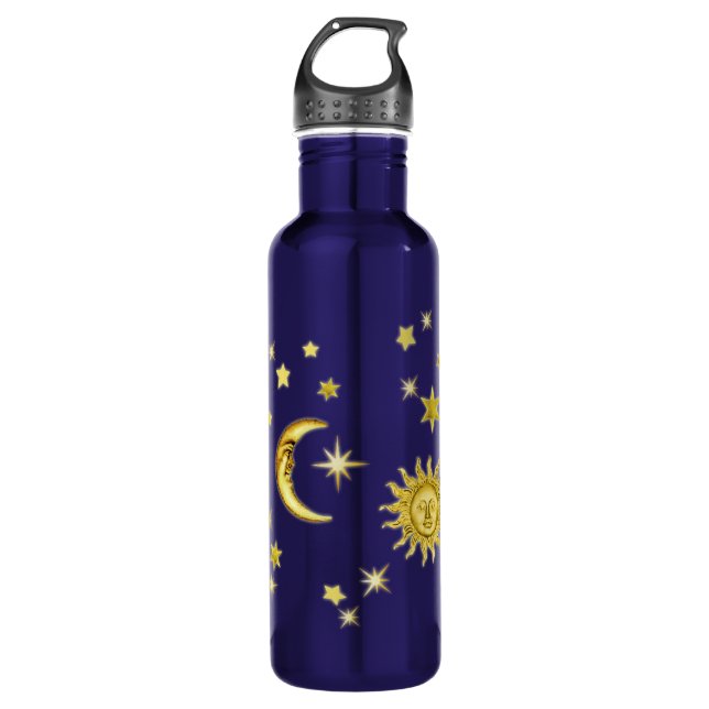 Sun, Moon & Stars Water Bottle (Front)