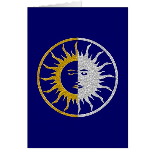 SUN & MOON Symbol - gold silver Cards (Front)
