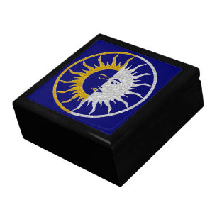 SUN & MOON Symbol - gold silver Jewelry Box