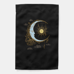 Sun Moon Vintage 90s Witch Whimsigoth Aesthetic Garden Flag