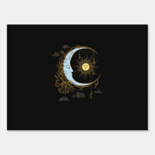 Sun Moon Vintage 90s Witch Whimsigoth Aesthetic Sign