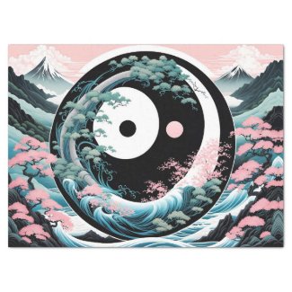 Sun Moon Wave Floral Mountain Pink Sage Teal