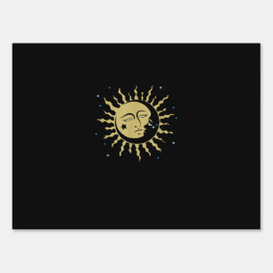 Sun Moon With 90s Witch Whimsigoth Aesthetic Sign