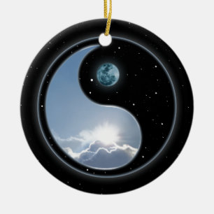 Sun-Moon Yin-Yang Ceramic Ornament