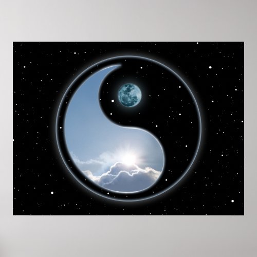 Sun_Moon Yin Yang Poster