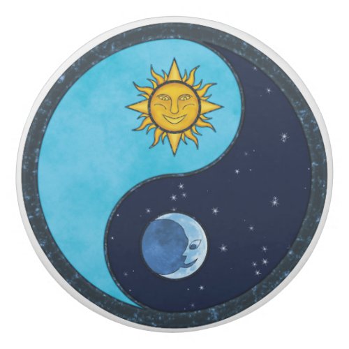 Sun Moon Yin Yang Symbol Eraser