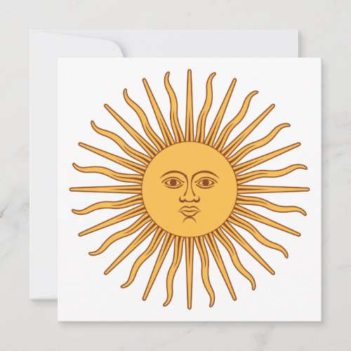 Sun of May Argentinian Sun Card