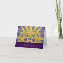 Sun on a Snowy Day Folded Greeting Card