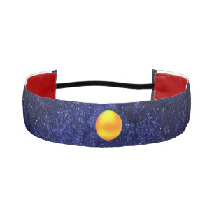 Sun on blue galaxy athletic headband