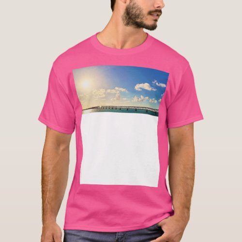 Sun On Bridge And Ocean In The Florida Keys 1 T_Shirt