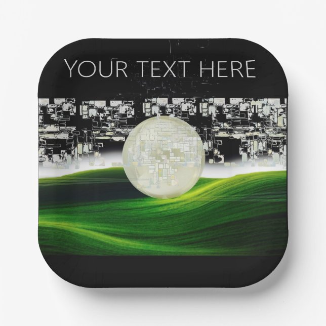 SUN ON THE MOON PAPER PLATES (Front)