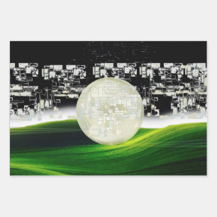 SUN ON THE MOON WRAPPING PAPER SHEETS
