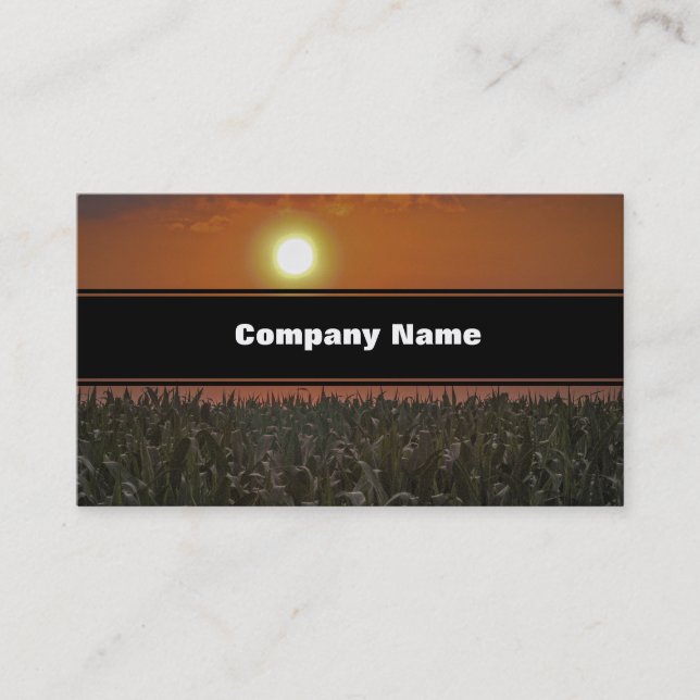 Sun Over a Corn Field Business Card (Front)