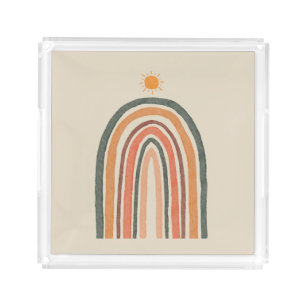 Sun Over A Rainbow Acrylic Tray