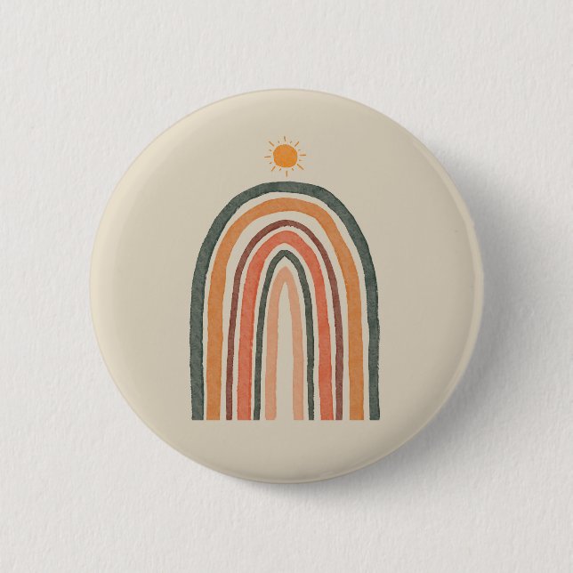 Sun Over A Rainbow Button (Front)