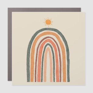 Sun Over A Rainbow Car Magnet
