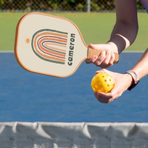 Sun Over A Rainbow Pickleball Paddle