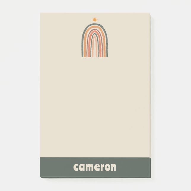 Sun Over A Rainbow Post-it Notes (Front)