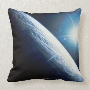 Sun over the Earth Throw Pillow