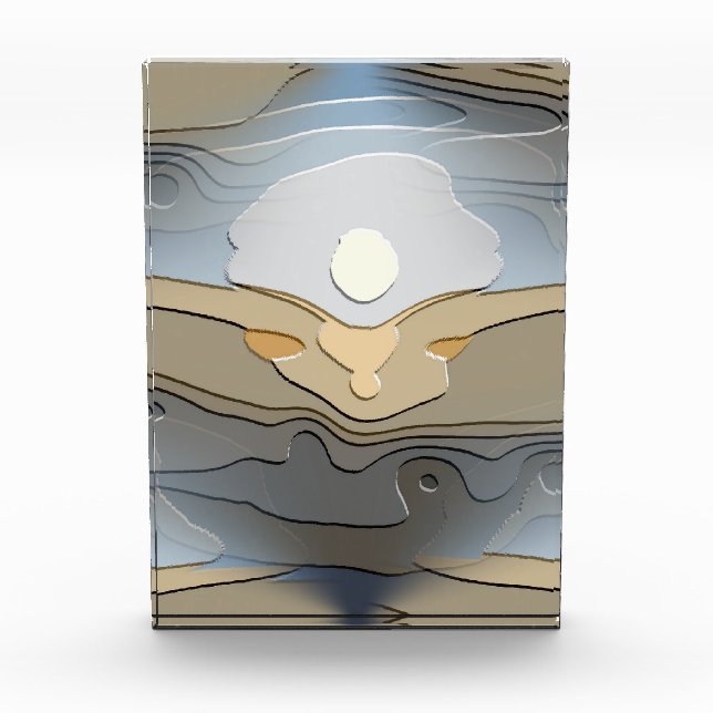 SUN OVER THE HILLS ABSTRACT  PHOTO BLOCK (Front)