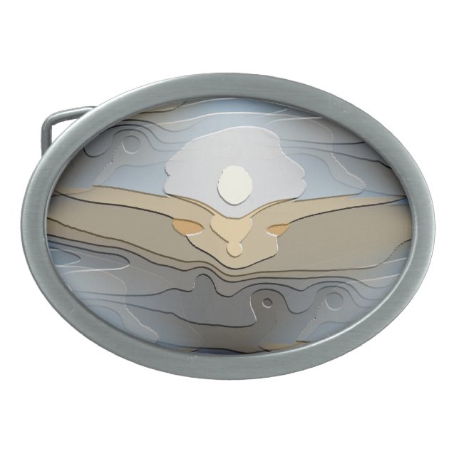 SUN OVER THE HILLS   BELT BUCKLE (Front)