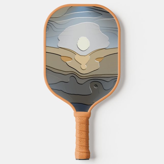 SUN OVER THE HILLS   PICKLEBALL PADDLE (Front)