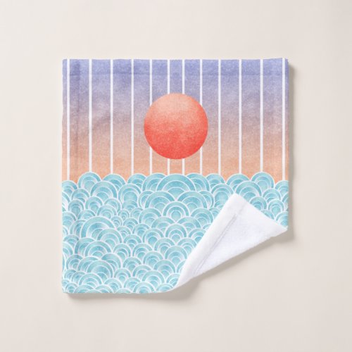 Sun over the sea bath towel set