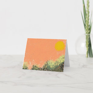 Sun 🌞 Over Trees 🌳  Thank You Card