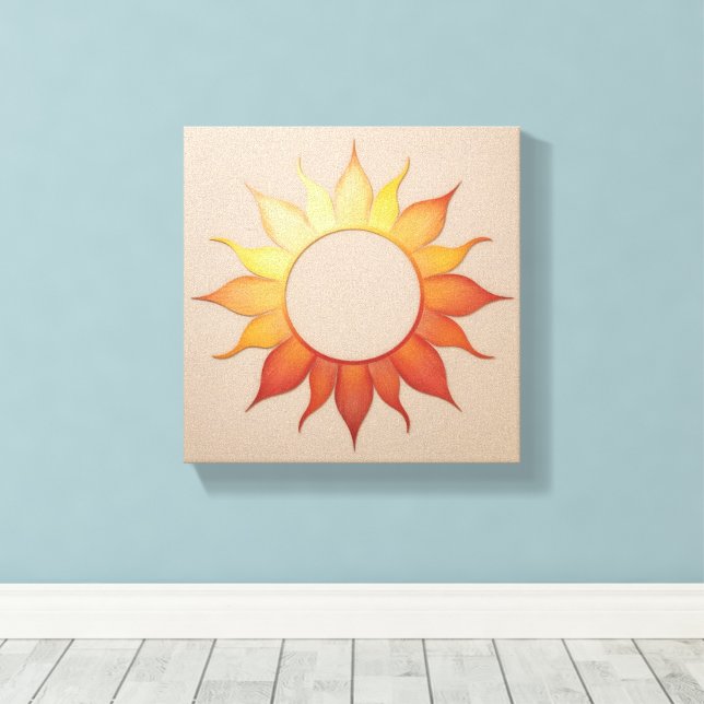 Sun Painting Canvas Print (Insitu(Wood Floor))