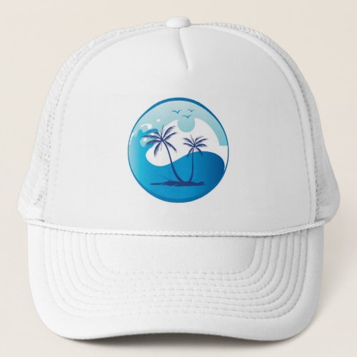 sun_palm_tree_vector_2 trucker hat